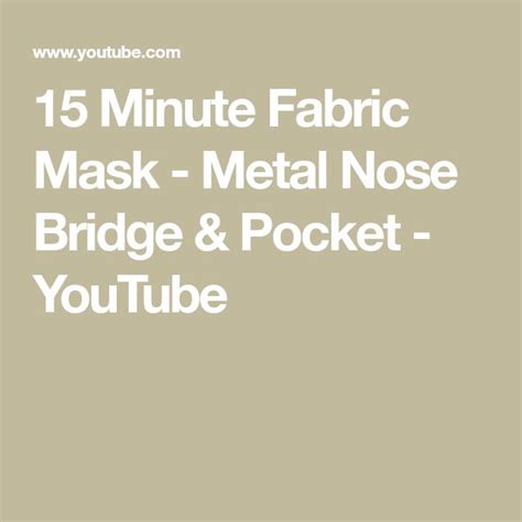 15 minute fabric mask - metal nose bridge & pocket|metal nose bridge template.